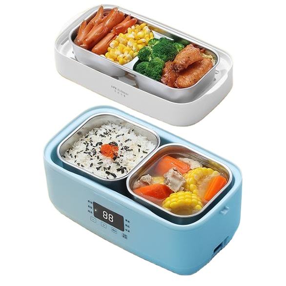Lunch Box 1.5L Rice Cooker with Micro Computer Touch Control and 3 Stainless Steel Sealing Containers Mini Rice Cooker