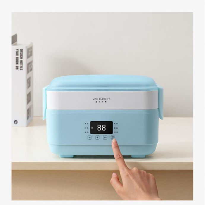 Lunch Box 1.5L Rice Cooker with Micro Computer Touch Control and 3 Stainless Steel Sealing Containers Mini Rice Cooker