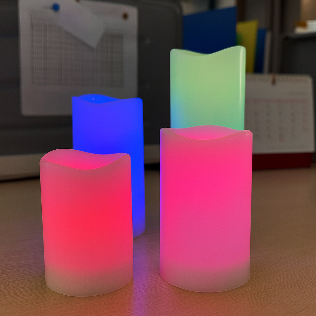 Solar Candles Outdoor Waterproof Ivory White Flameless Dusk Dawn Light Sensor LED Rechargeable Pillar Lanterns Patio Decor